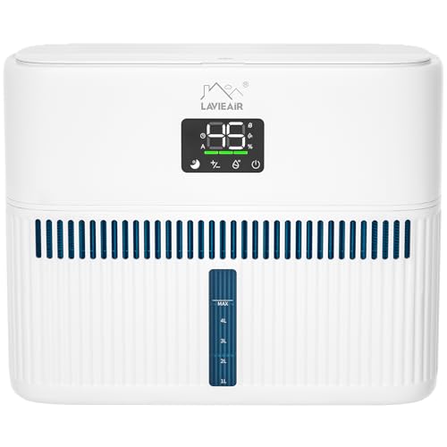 LAVIEAIR Evaporative Humidifiers for Bedroom up to 300 ft² 5L Tank Top Fill