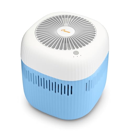 Crane Evaporative Humidifier, Wick Filter, Dishwasher Safe Tank, UV Light, No White Dust, Whisper Quiet, Bedroom Nursery Office, 1.9L Tank, Up To 250 SQ FT