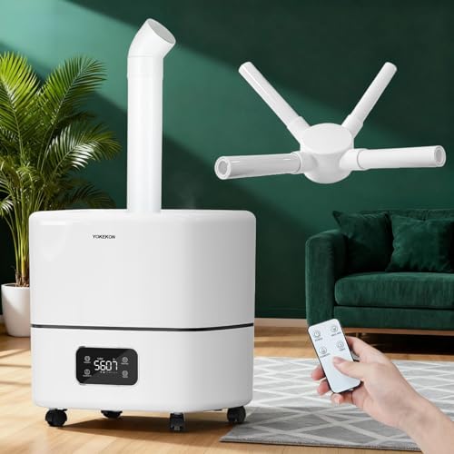 Yokekon 30L/7.93Gal Large Humidifier,10 atomizers for 4000mL/h output,White