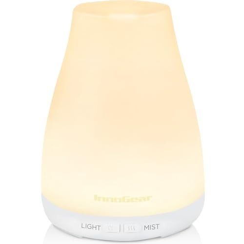 InnoGear Essential Oil Diffuser Ultrasonic Diffusers for Home, Basic White