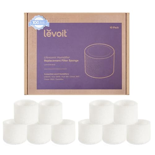 Levoit 10-Pack Top Fill Humidifier Replacement Filters, Capture Particles