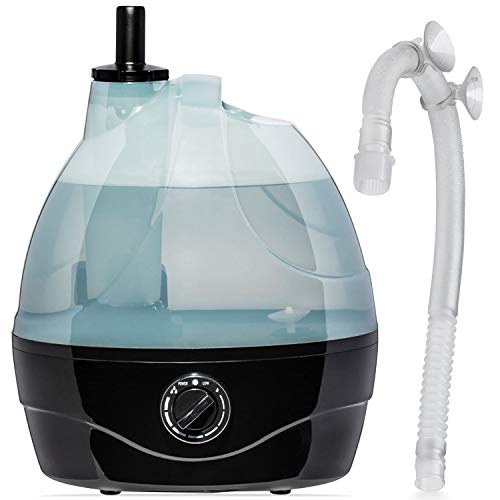 Evergreen Pet Supplies Reptile Fogger & Humidifier - Adjustable Fog Output for Mini Terrarium Fogger - 2 L Tank with Auto Shut-Off for Tortoise Humidifier - 2 L, Black/Clear
