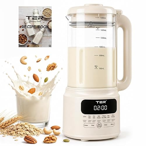 61oz Glass Nut Milk Maker Machine for Almond Oat Soy Milk