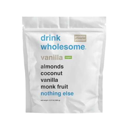 drink wholesome Vanilla Almond Protein Powder for Sensitive Stomachs