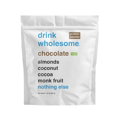 drink wholesome Chocolate Almond Protein Powder for Sensitive Stomachs