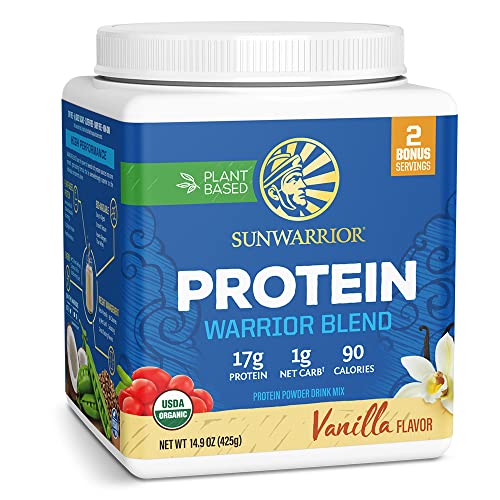 Organic Plant Based Protein Powder | Vegan Organic Protein Powder Vanilla Flavored with BCAA Amino Acids & Hemp Seed Pea Blend | Non-GMO Soy Dairy Filler & Gluten Free (Vanilla, 17 Servings)