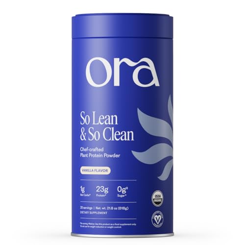 Ora Organic Vegan Protein Powder for Women & Men - Vanilla, 20 Servings