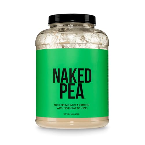 NAKED Pea - 5LB 100% Pea Protein Powder from North American Farms - Unflavored Vegan Pea Protein Isolate - NSF Certified, Plant Protein Powder, Easy to Digest - 76 Servings