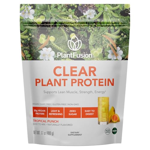 PlantFusion Vegan Clear Protein Powder - Tropical Punch 16oz